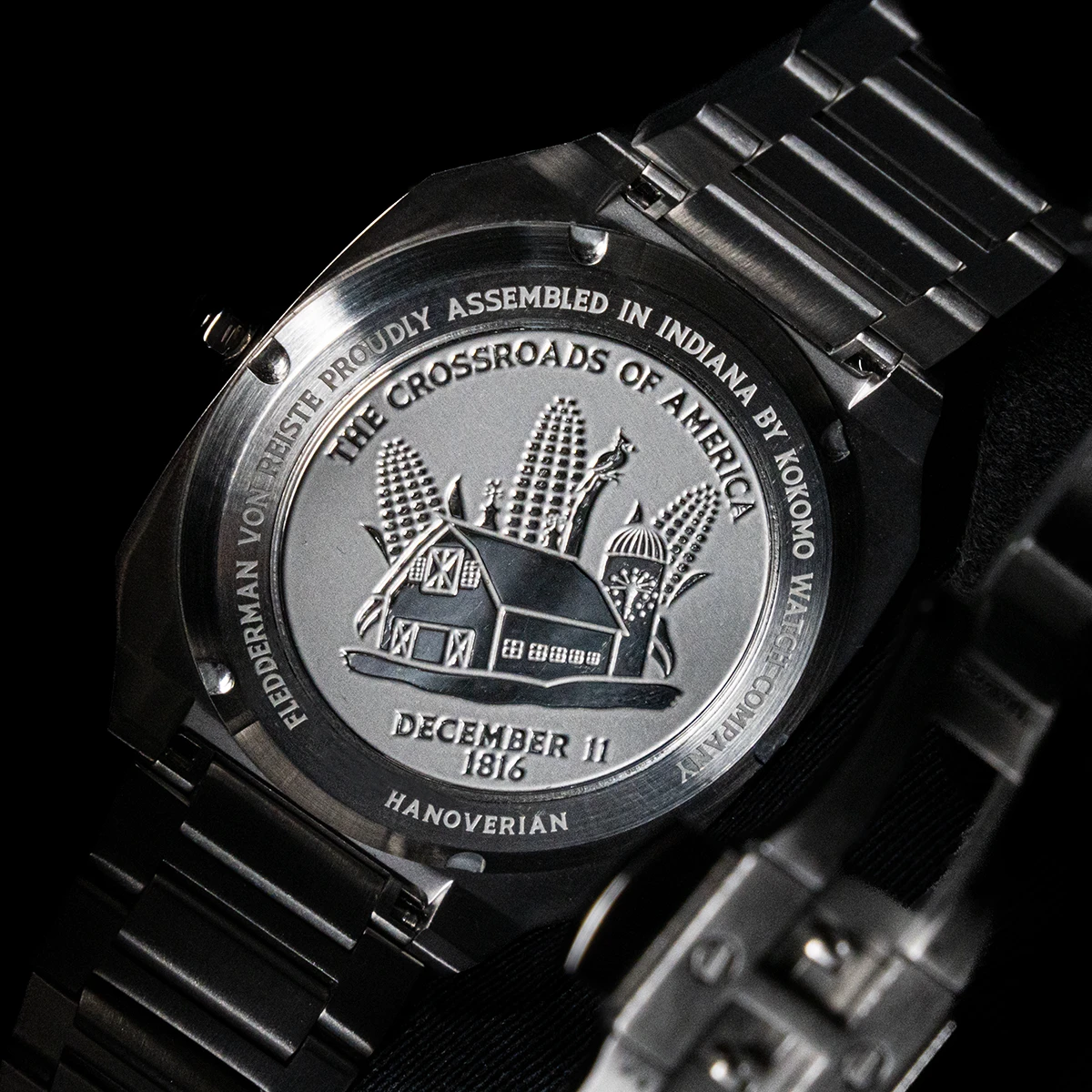 Hoosier Heritage Hanoverian Limited Edition Sport Watch - Cardinal Red & Cornflower Blue - Image 3