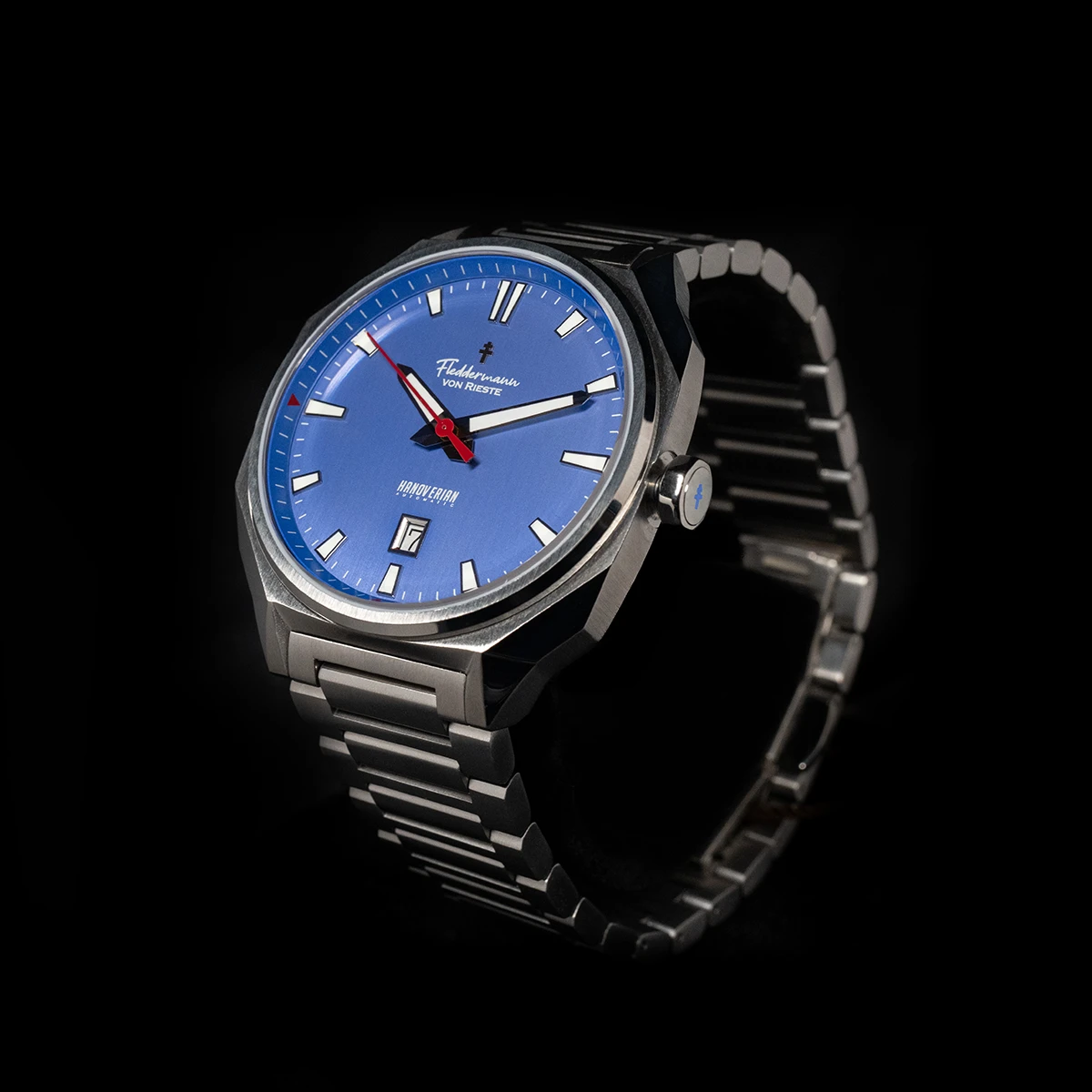 Hoosier Heritage Hanoverian Limited Edition Sport Watch - Cornflower Blue & Cardinal Red - Image 3